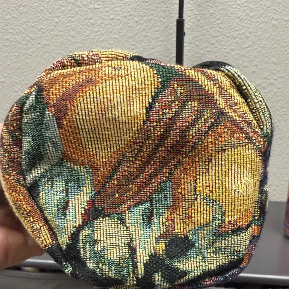 Floral Tapestry Drawstring Bag